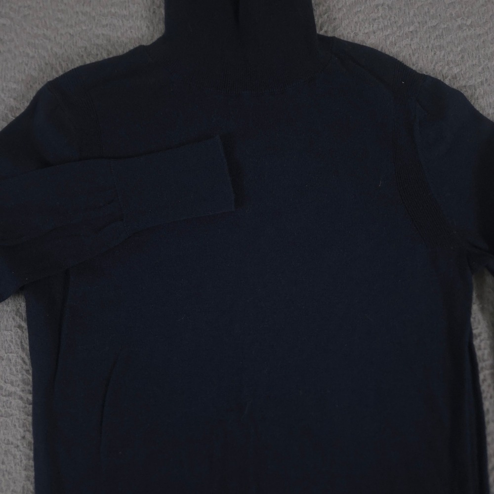 Banana Republic Sweater Women S Navy Semi Fitted Turtleneck Pima Cotton Cashmere
